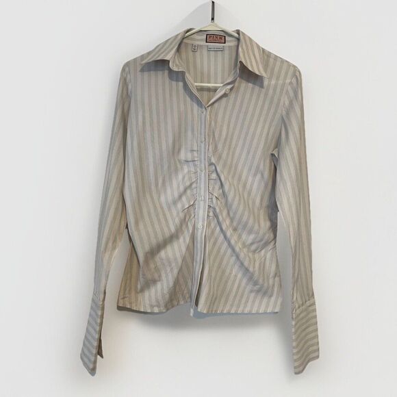 Thomas Pink Jermyn Street London Pink/White Striped Tailored Shirt US 10/UK 14 - Picture 1 of 10